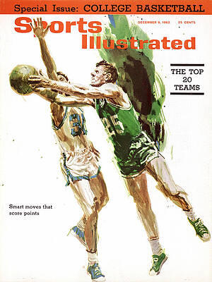 Action Wall Art featuring the photograph Boston Celtics Frank Ramsey And Sports Illustrated Writer Sports Illustrated Cover by Sports Illustrated