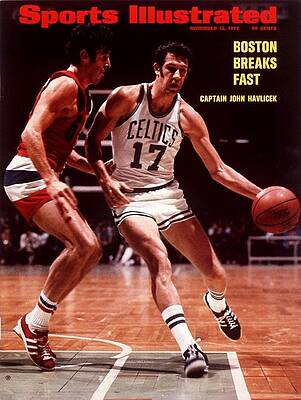 Boston Celtics John Havlicek in Action Photograph
