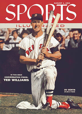 Ted Williams on Baseball Cover Photograph