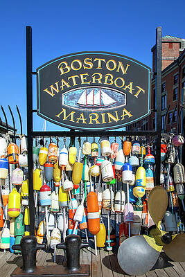 Boston Digital Art - Boston Waterfront Marina, Massachusetts by Lumiere