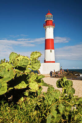 Wall Art featuring the digital art Brazil, Bahia, Salvador, Atlantic Ocean, Farol De Itapua by Antonino Bartuccio
