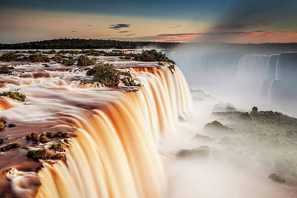 Wall Art featuring the digital art Brazil, Parana, Iguazu Falls by Antonino Bartuccio