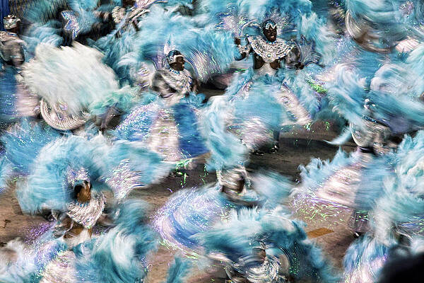 Wall Art featuring the digital art Brazil, Rio De Janeiro, Sambadrome, Carnival Parade by Antonino Bartuccio