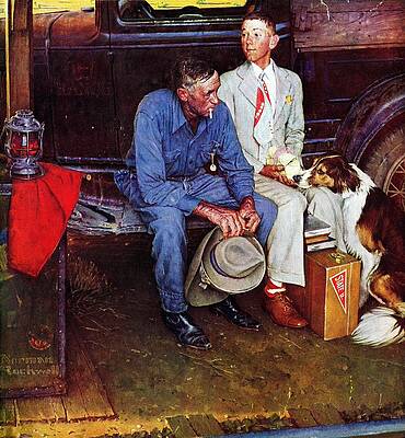 Breaking Home Ties by Norman Rockwell