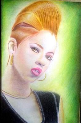Wall Art featuring the drawing Brittany by Donald Cnote Hooker