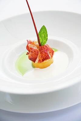 Brittany Lobster With Charentais Melon And Basil Oil Print