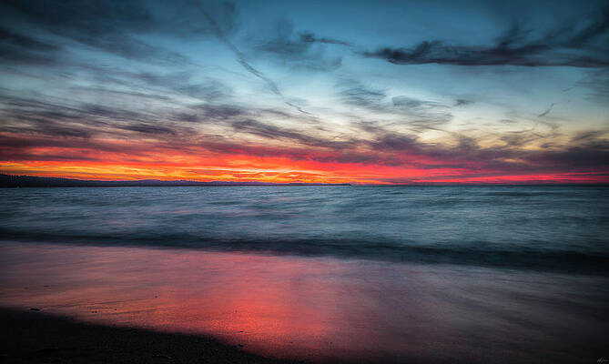 Michigan Wall Art featuring the photograph Brush Strokes On Lake Michigan by Owen Weber