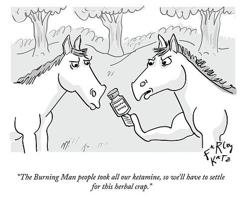 Talking Horses and Burning Man Drawing