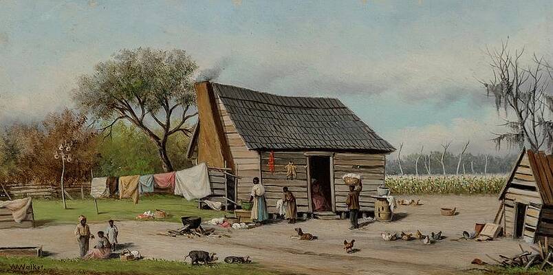 Chicken Painting - Cabin by William Aiken Walker