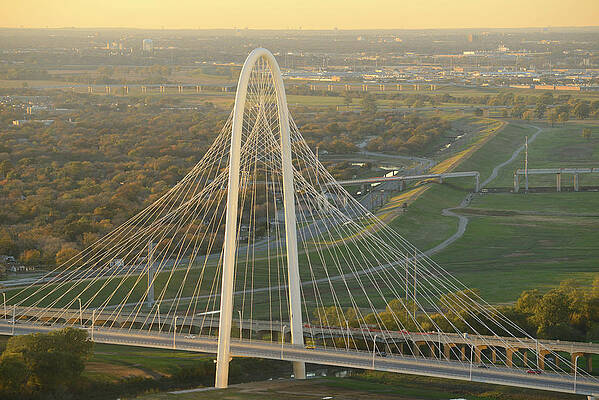 Architecture Digital Art - Calatrava Bridge Dallas, Texas by Heeb Photos
