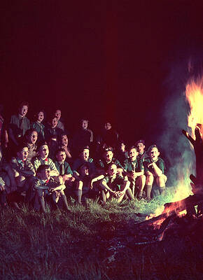 Wall Art featuring the photograph Camp-fire by Alex Dellow