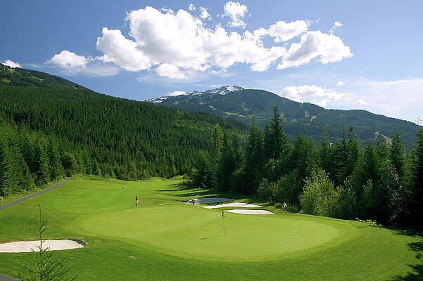 British Wall Art featuring the digital art Canada, Chateau Whistler Golf Course by Hp Huber