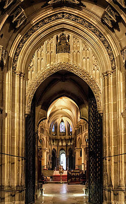 Wall Art featuring the photograph Canterbury Cathedral Choir Screen by Shirley Mitchell