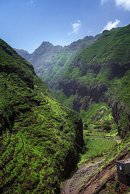 Cape Verde, Island Santo Antao, Landscapes, Mountains, Green Valley Print