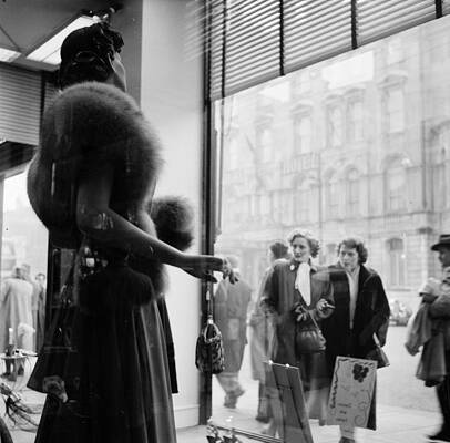 Wall Art featuring the photograph Cardiff Shopping by Bert Hardy