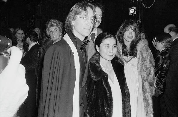 Wall Art featuring the photograph Carly Simon  Yoko Ono  James Taylor And by Art Zelin