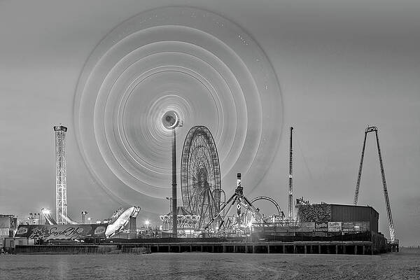 Casino Pier Seaside Heights Nj  Bw Print