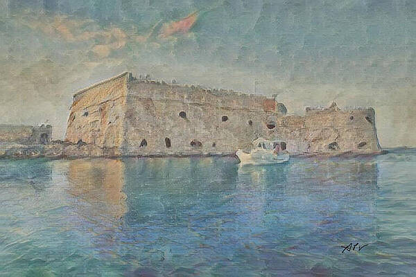 Greece Wall Art featuring the digital art Castello A Mare Fort by Antonios Valamontes