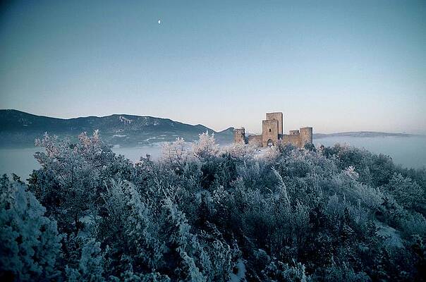 Wall Art featuring the photograph Cathar Country Puivert In France - by Gerard Sioen