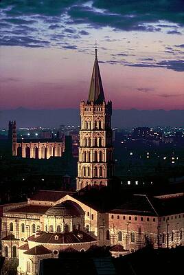 Wall Art featuring the photograph Cathar Country Saint-sernin Basilica In by Gerard Sioen