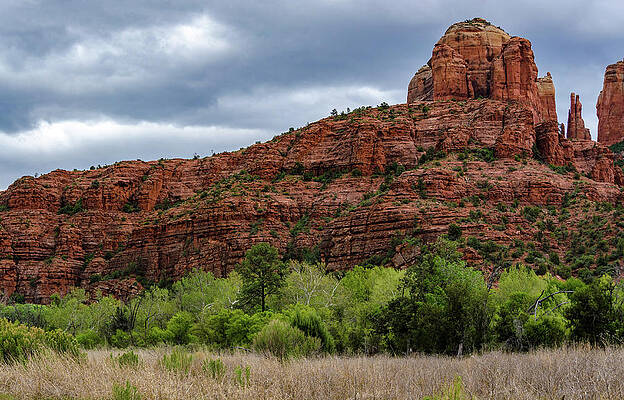 Arizona Photograph - Cathedral Rock Panorama by Douglas Wielfaert