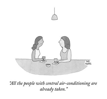 Lonely Wall Art featuring the drawing Central Air by Amy Hwang