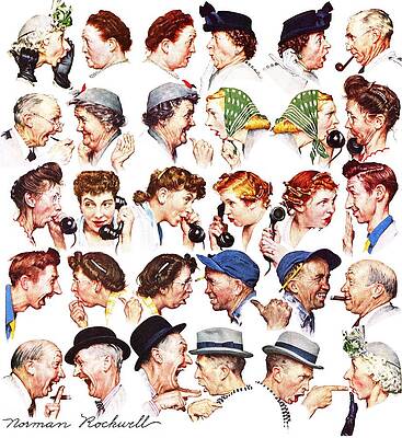 Chain Of Gossip by Norman Rockwell