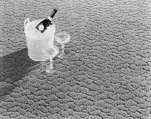 Wall Art featuring the photograph Champagne In Ice Bucket With Glasses by Tom Kelley Archive