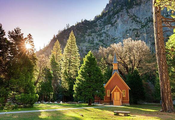 U S Wall Art featuring the digital art Chapel In National Park by Jordan Banks