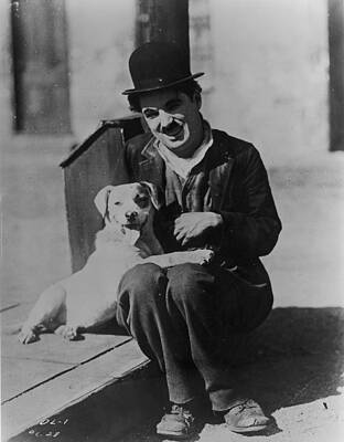 Charlie Chaplin with a Dog Wall Art