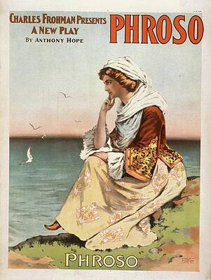 Strobridge And Co Lith Painting - Charles Frohman Presents A New Play, Phroso By Anthony Hope by Strobridge And Co. Lith.