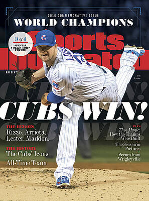 Jon Lester Celebrates Cubs Win Wall Art