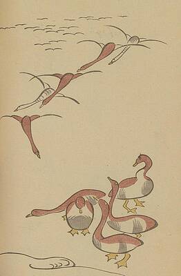 Flock Painting - Choju Ryakugashiki, Pl.17 by Masayoshi Kitao