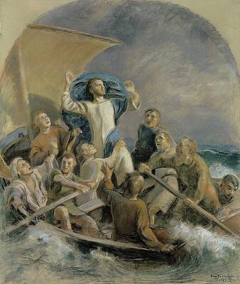 Eero Jarnefelt Painting - Christ Sets A Storm by Eero Jarnefelt