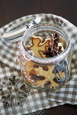 Christmas Biscuits In A Jar Print