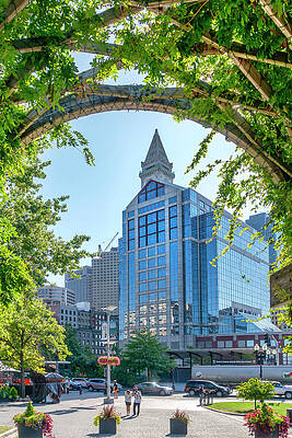 Boston Digital Art - Christopher Columbus Park, Boston, Ma by Laura Zeid