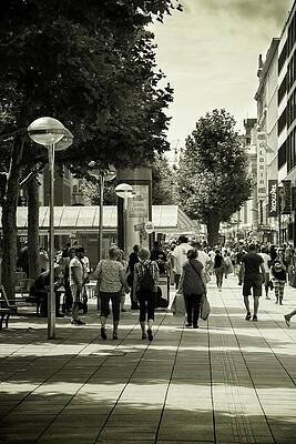 Reflection Wall Art featuring the photograph City Walk by Robert Grac