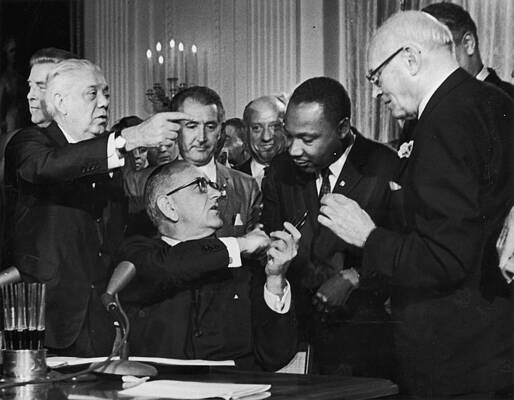 Historic Signing Ceremony with Martin Luther King Jr. Wall Art