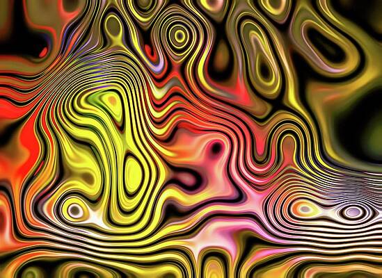 Textured Wall Art featuring the digital art Classic Chaos Gold by Don Northup