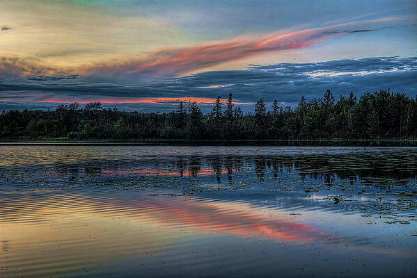 Wis Photograph - Clearing Sky Over Lost Lake by Dale Kauzlaric