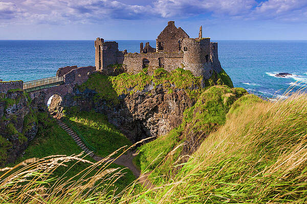 British Wall Art featuring the digital art Coast With Castle Ruins by Olimpio Fantuz