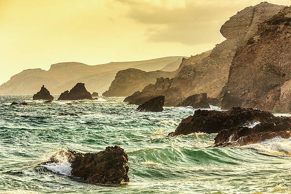 Impressive Wall Art featuring the digital art Coastline, Naxos Island, Greece by Maurizio Rellini