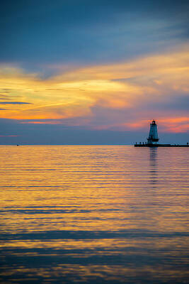 Michigan Wall Art featuring the photograph Coastline Pastels by Owen Weber