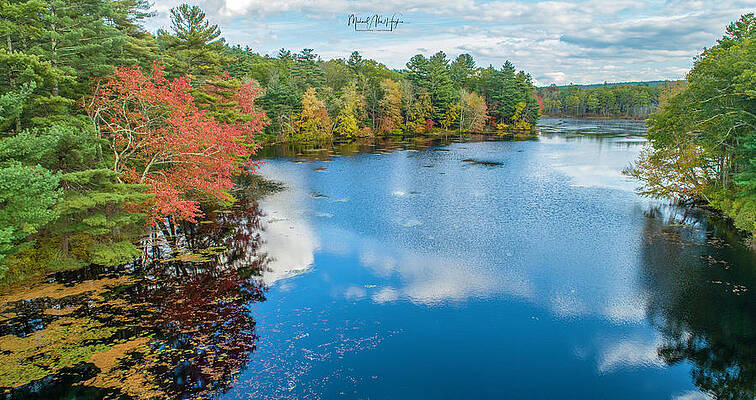Fall Photograph - Colors Of Cady Pond by Veterans Aerial Media LLC