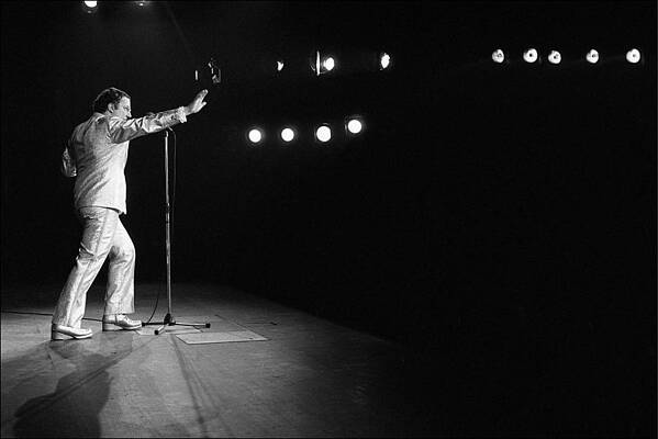 Wall Art featuring the photograph Coluche Performance At The Olympia In by Daniel Simon