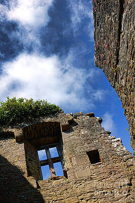 Ancient Stone Ruins Against Blue Sky Photograph