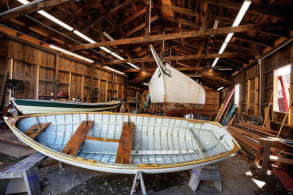 Colour Wall Art featuring the digital art Connecticut, Mystic, Mystic Seaport Museum, Seaport Village, Living History Museum, Seaport Scene, Maine Sloop Boat by Lumiere