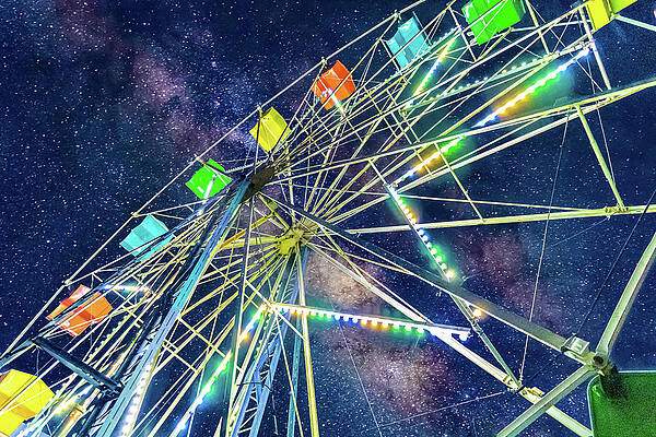 Wall Art featuring the photograph Cosmic Ferris Wheel by Jonny D