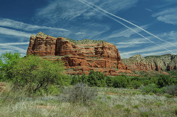 Arizona Photograph - Courthouse Butte In April by Douglas Wielfaert