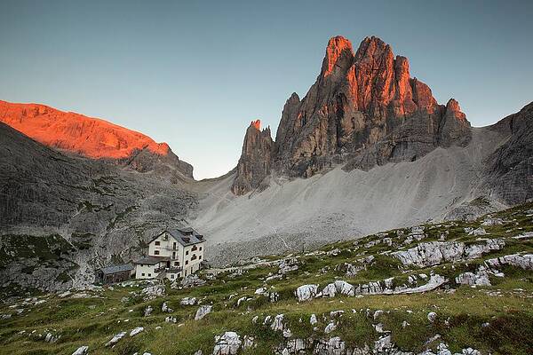Beautiful Wall Art featuring the digital art Croda Dei Toni, Sunset, Italy by Federica Cattaruzzi
